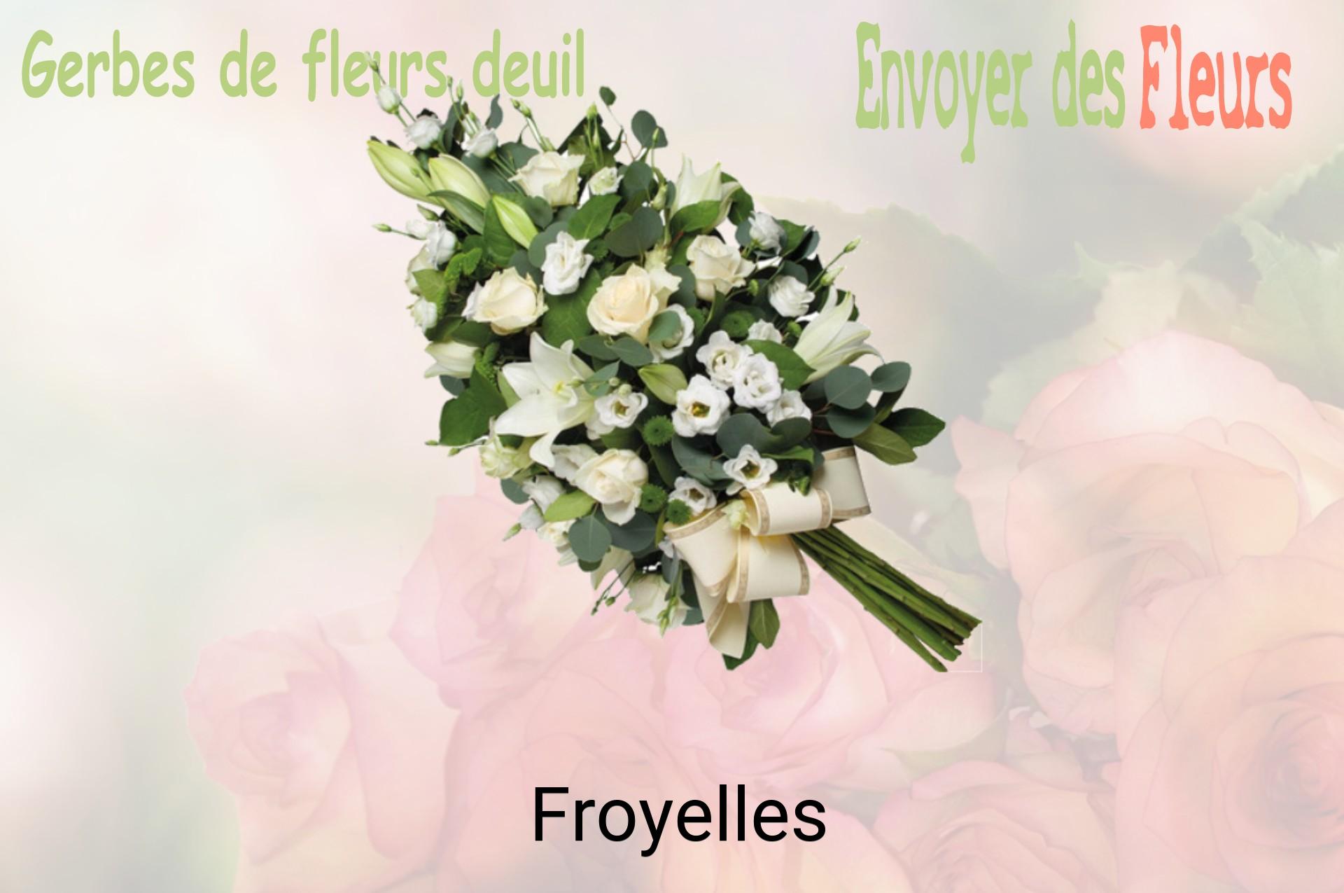 Gerbe de fleurs de deuil livrée à Froyelles